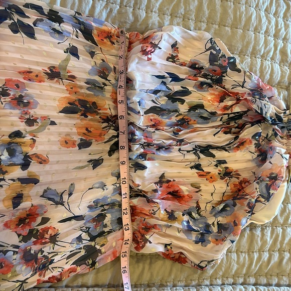 MSK Pink Floral Pleated Maxi Dress - Picture 6 of 7